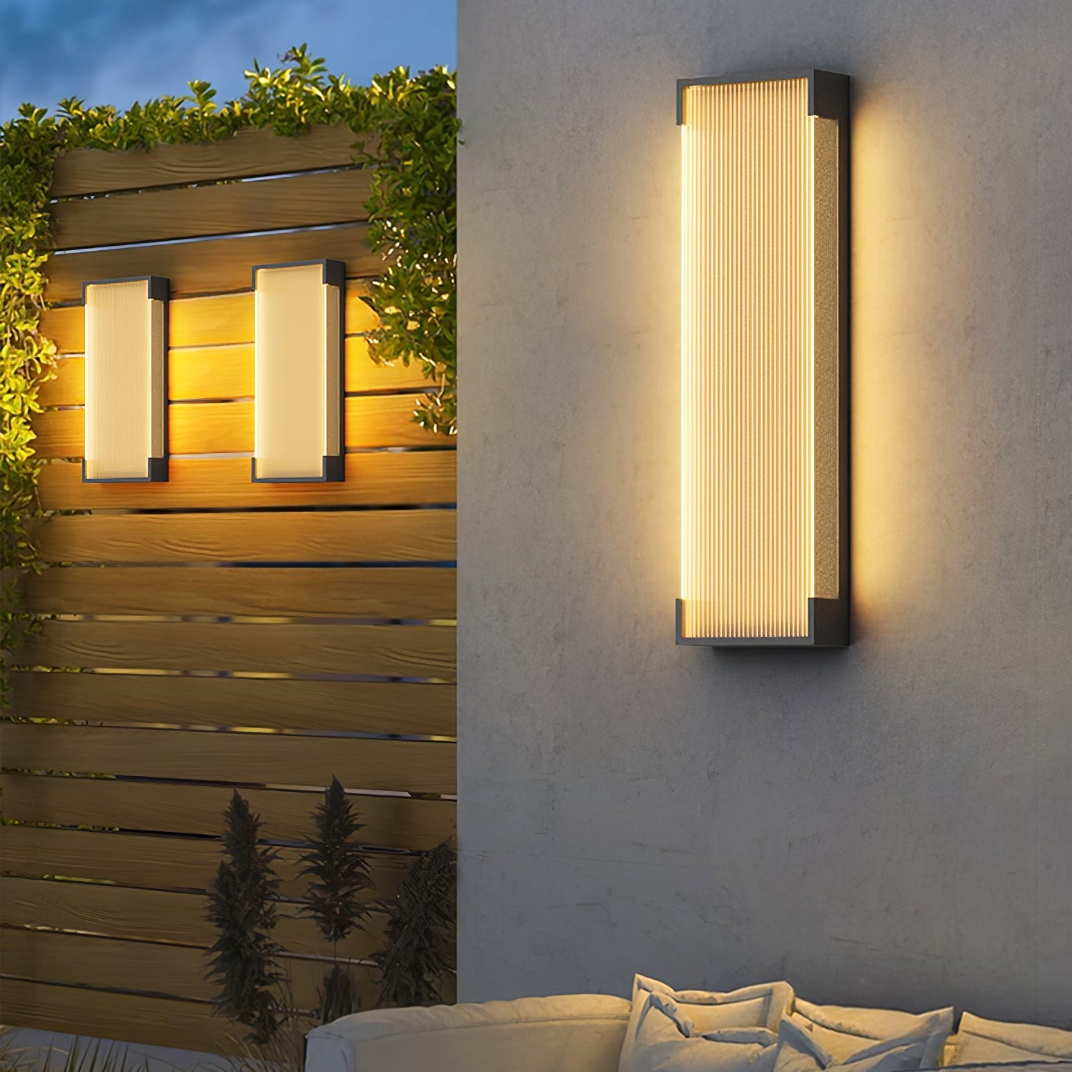 Rechthoekige buitenwandlamp HL793