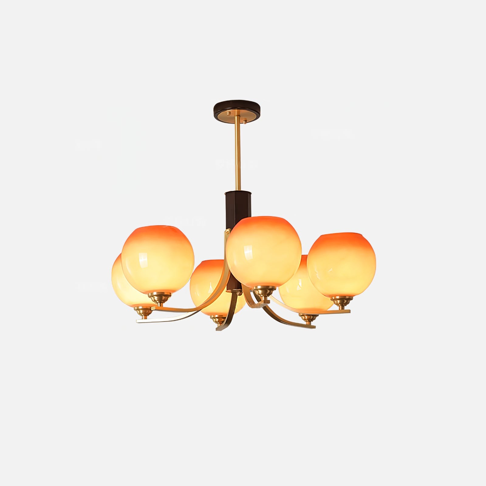 Vintage Karamel Globe Kroonluchter HL846