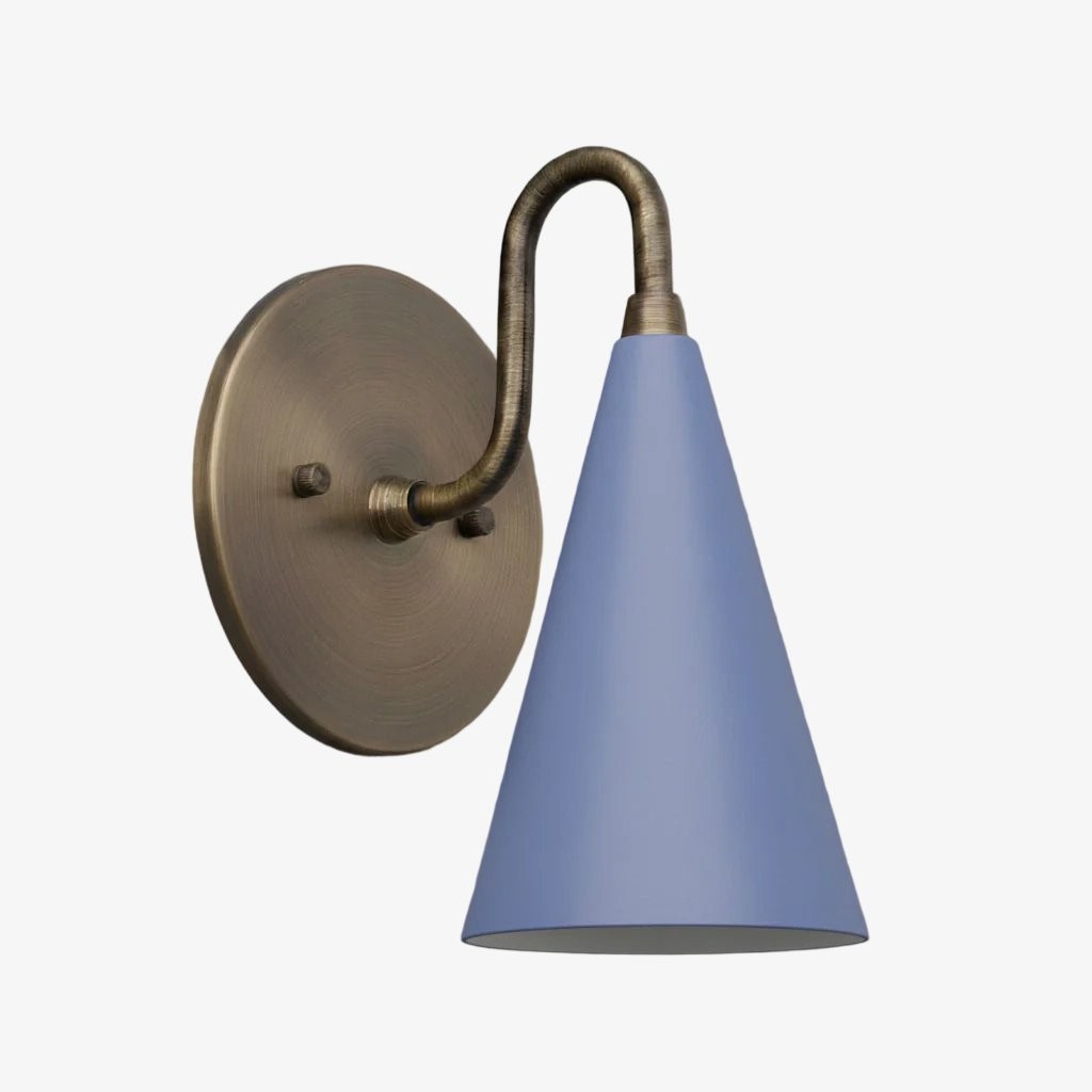 Curva metalen kegelvormige wandlamp - Vintage messing wandlamp voor hal of trappenhuis HL1967