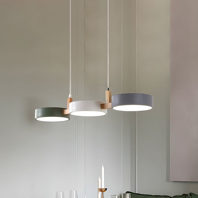 Nordic Modern Eenvoudige Macaron 3 Kops Hanglamp HL683