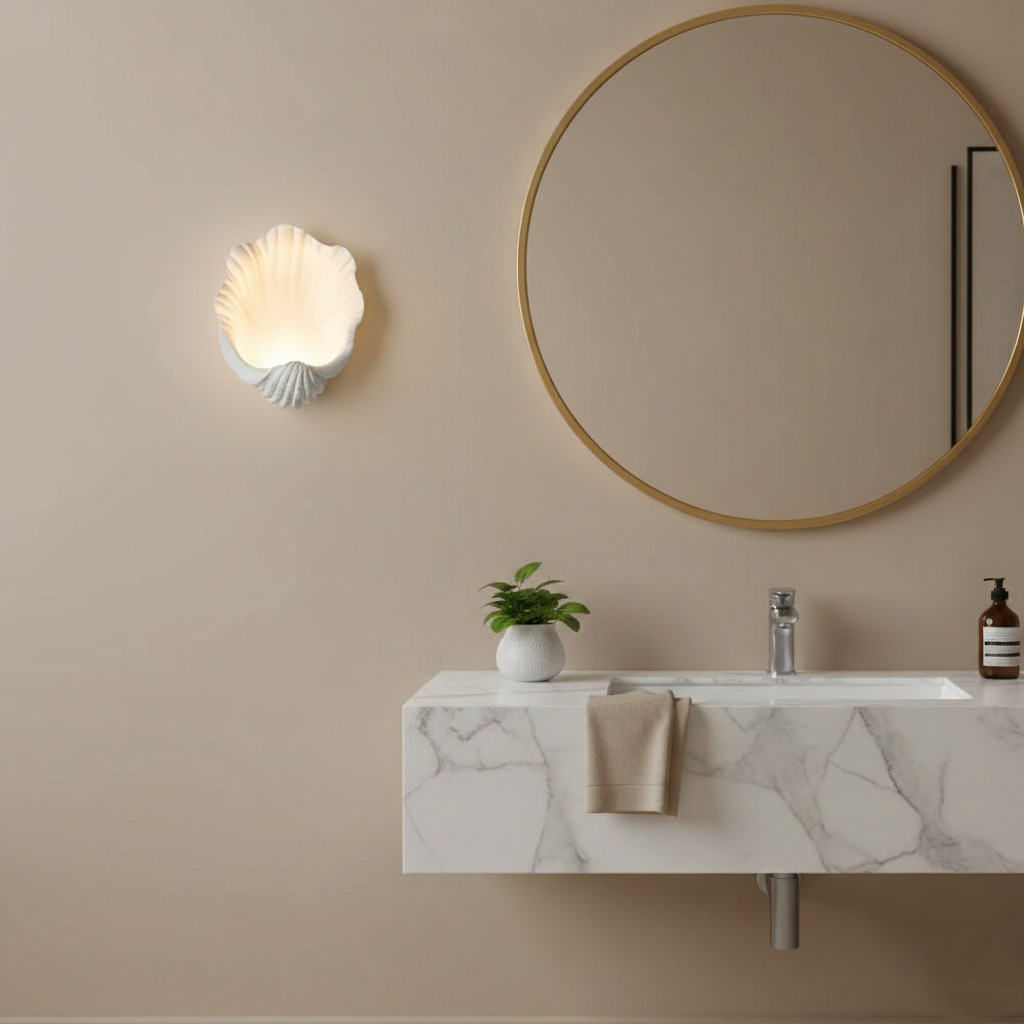 Selka Scallop Nordic Resin Wandlamp HL3521