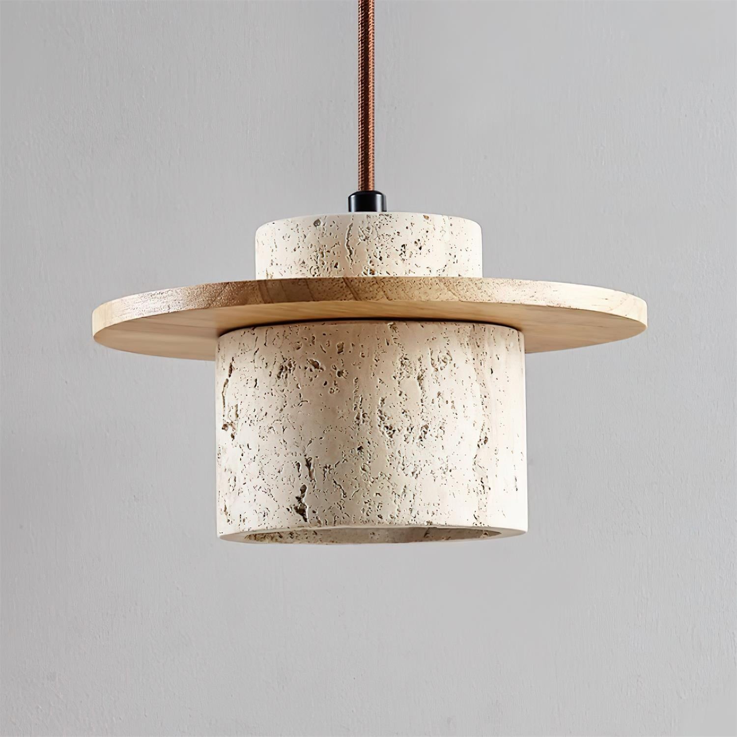 Retro Wabi Sabi getextureerde travertijn wandlamp HL991