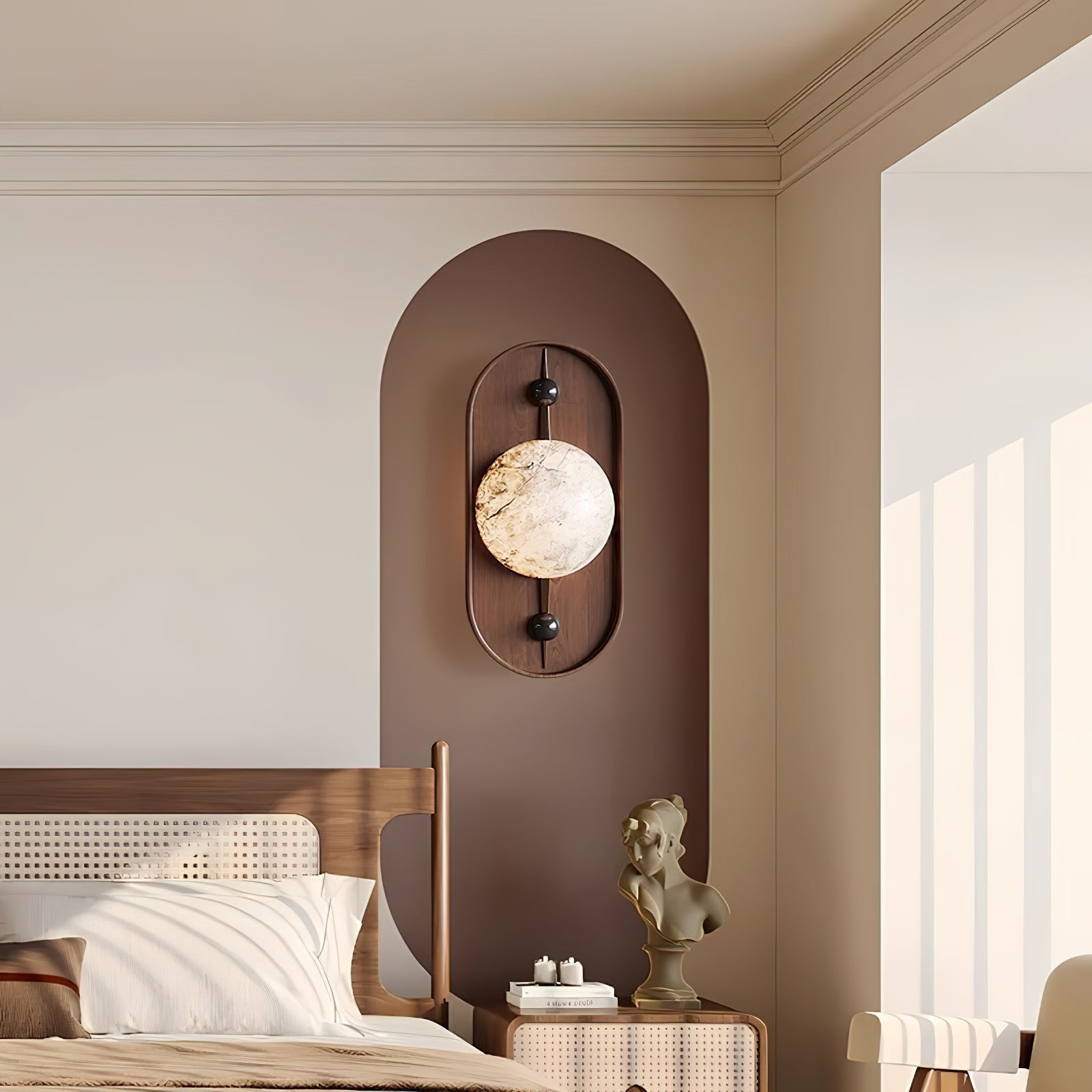 Bezel alabaster wandlamp HL2946