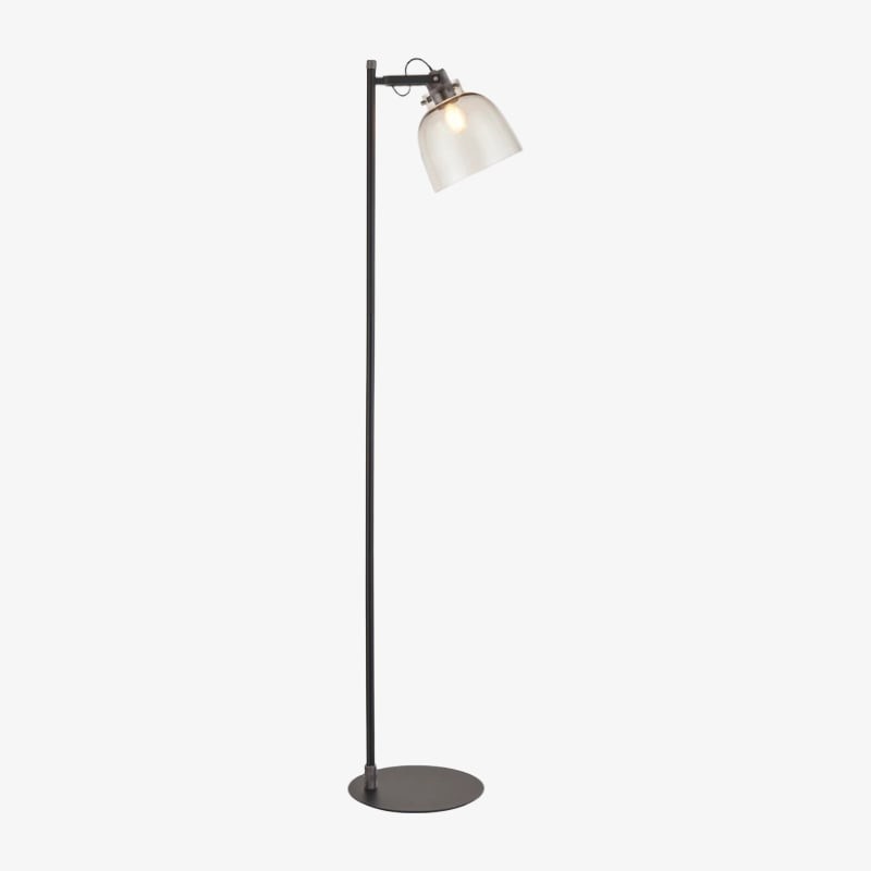 Readium industriële vloerlamp - Verstelbare glazen kop met metalen voet voor woonkamer en slaapkamer HL2063