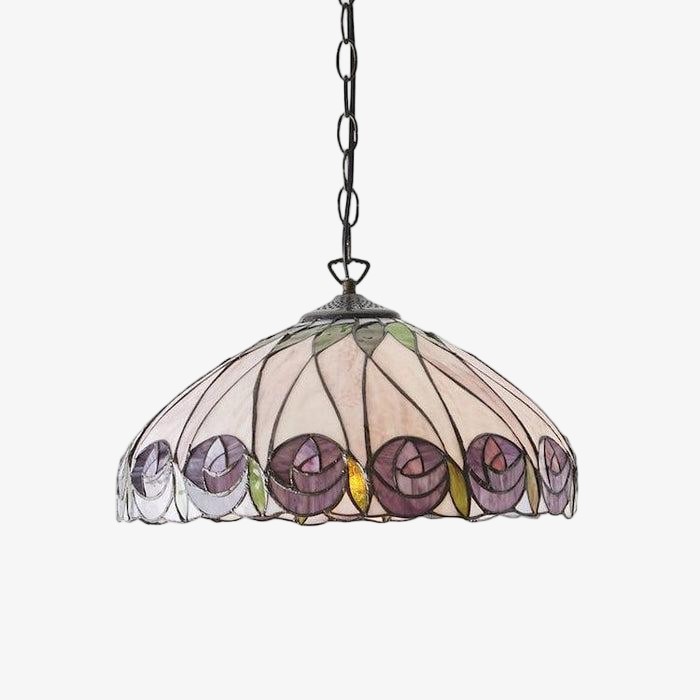 TF Hutchinson Tiffany glazen hanglamp met artistiek mozaïekdesign voor eet- en woonkamers HL2151