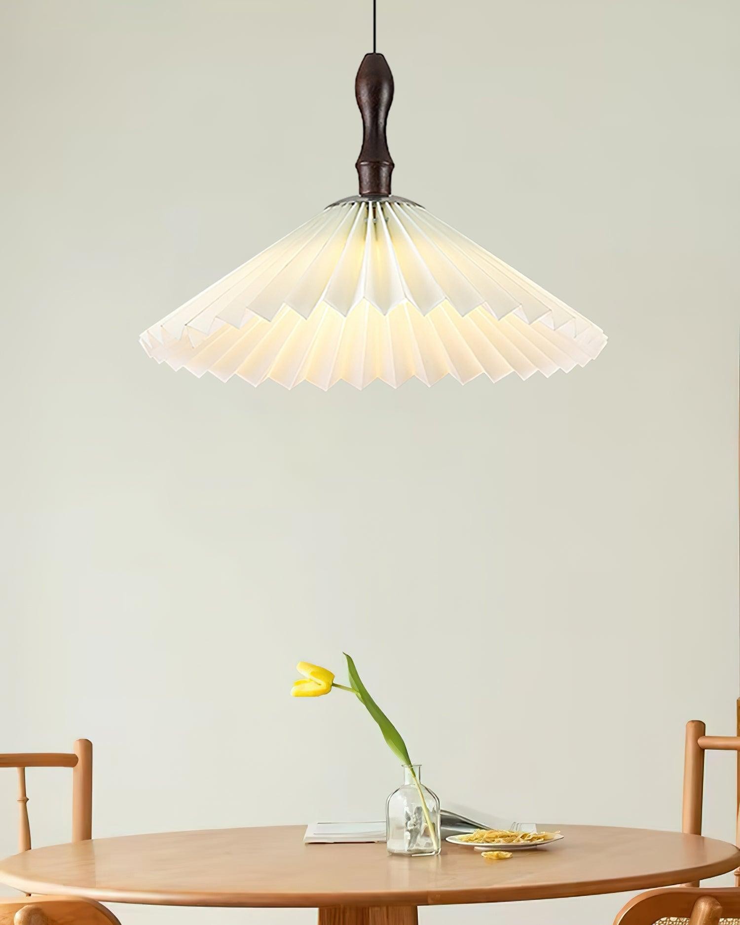 Eenvoudige witte papieren bloemenhanglamp HL431