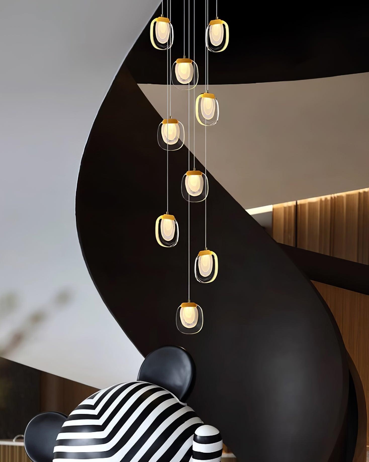 Glazen rimpel hanglamp HL532
