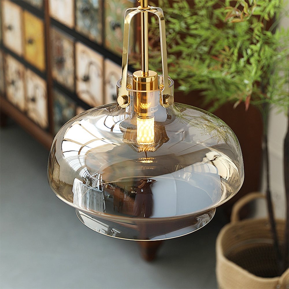 Moderne, uniek gevormde glazen hanglamp voor een aquarium HL1401