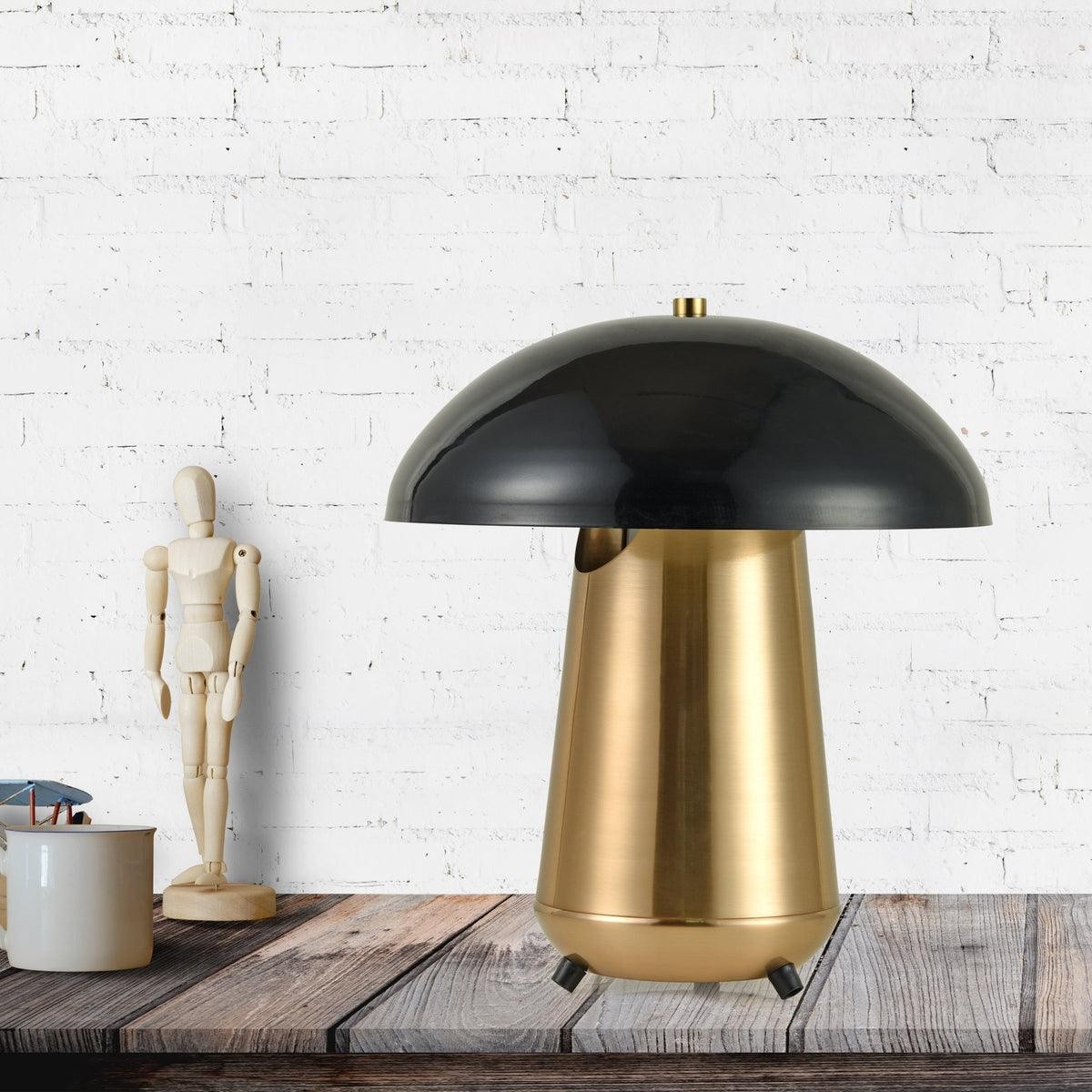 Metalen bedekte paddestoel holle tafellamp HL656