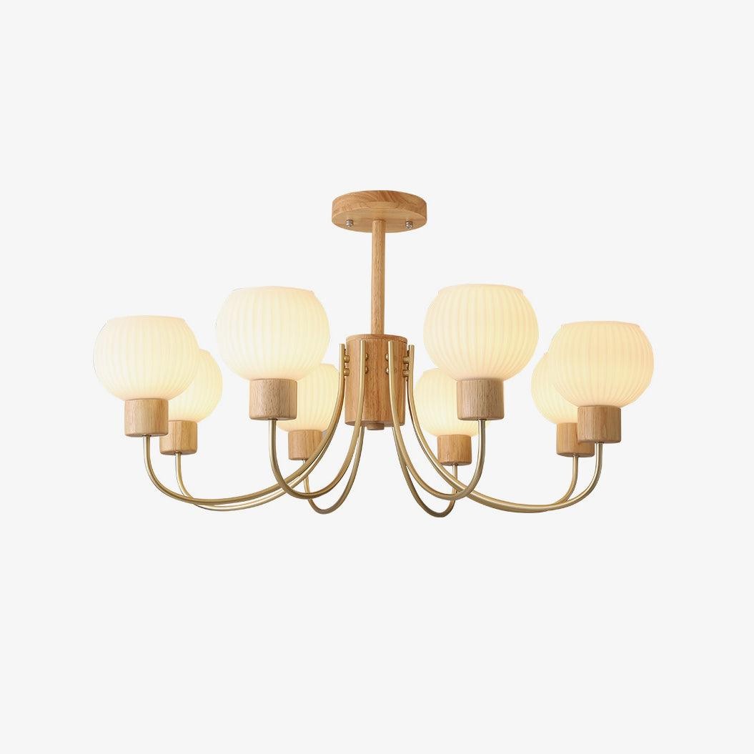 Wabi-sabi houten kroonluchter HL461