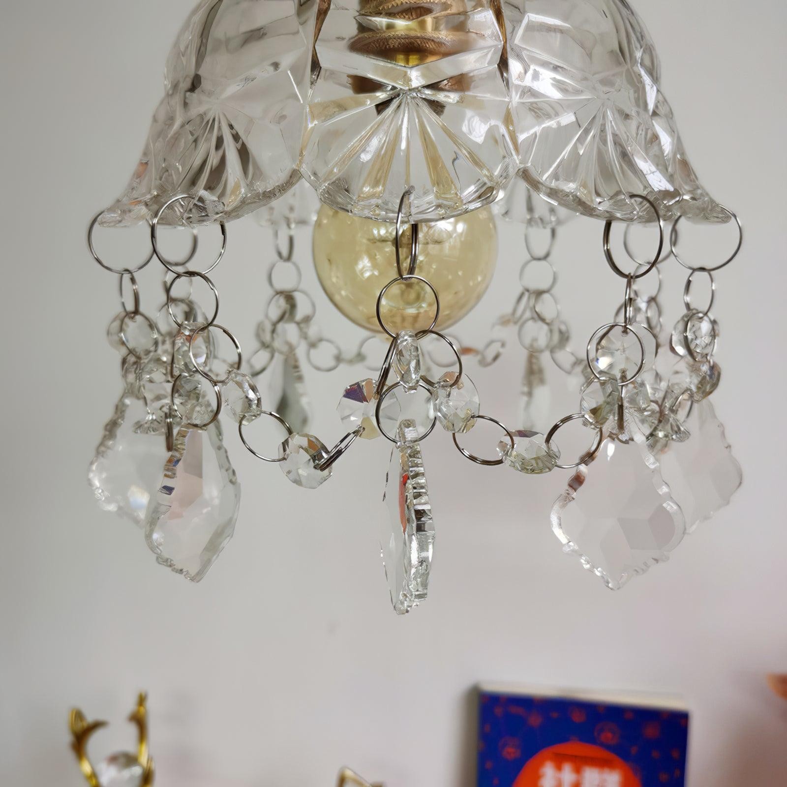 Franse Kristallen Kwast Wandlamp HL422