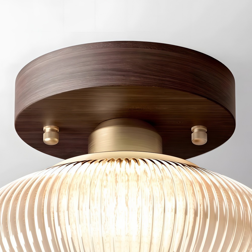 Soliro moderne glazen koepelplafondlamp met strakke, minimalistische vorm voor keukens en woonkamers HL2428