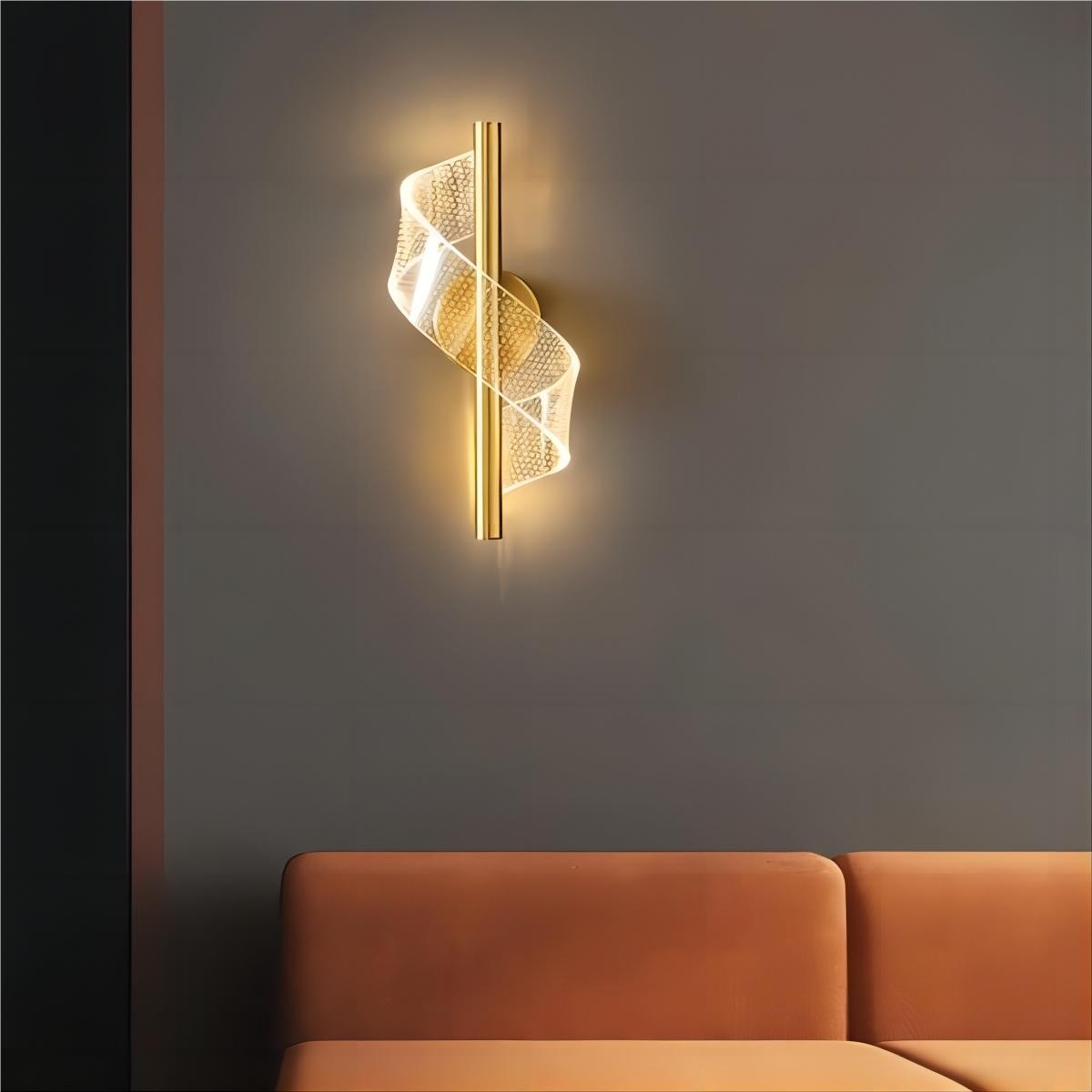 Gedraaide Acryl Stream Design wandlamp HL118