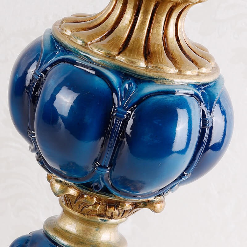 Palace Decoration Design Donkerblauwe Stoffen Tafellamp HL875