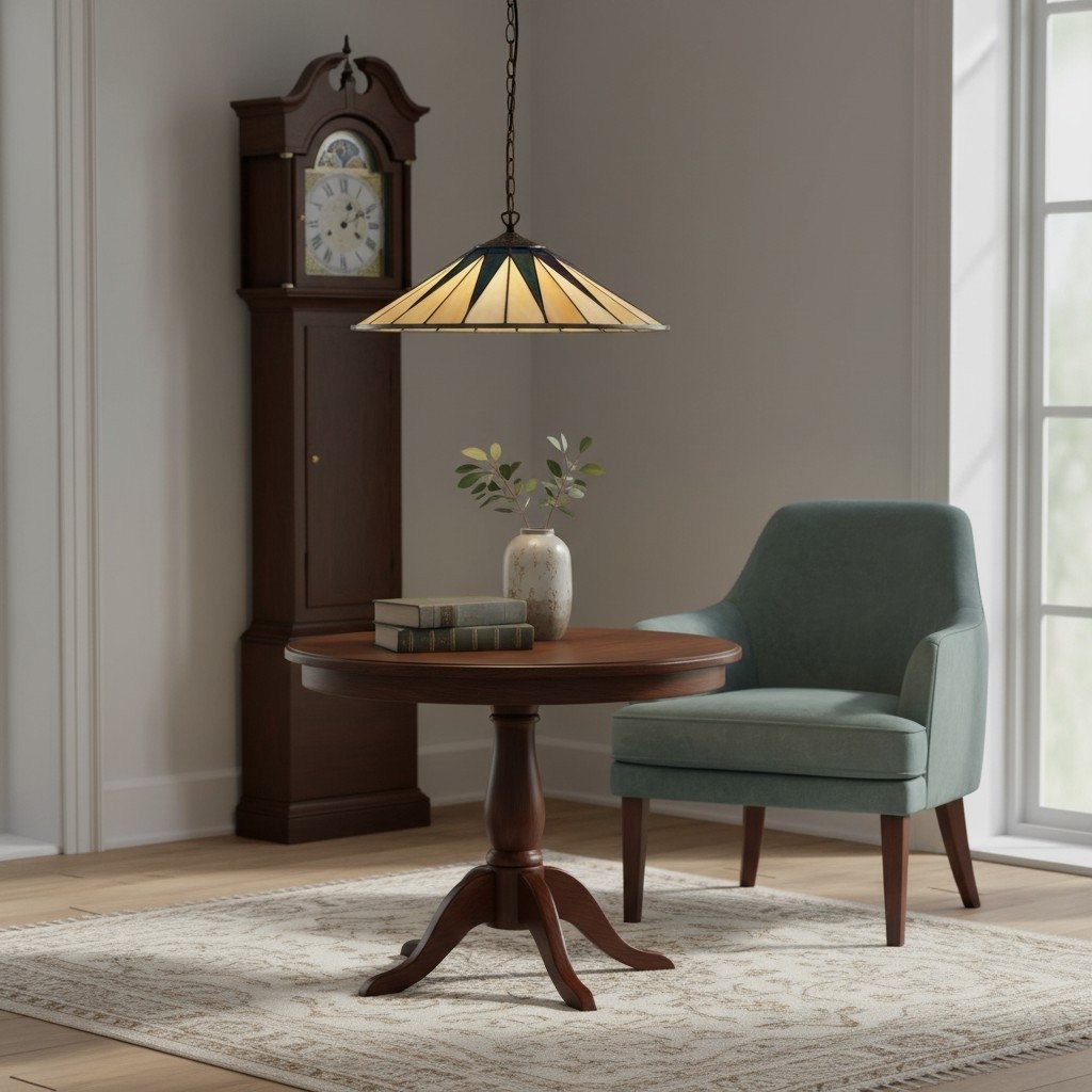TF Dark Star Tiffany hanglamp - Plafondlamp met geometrisch glasdesign voor woonkamers HL2062