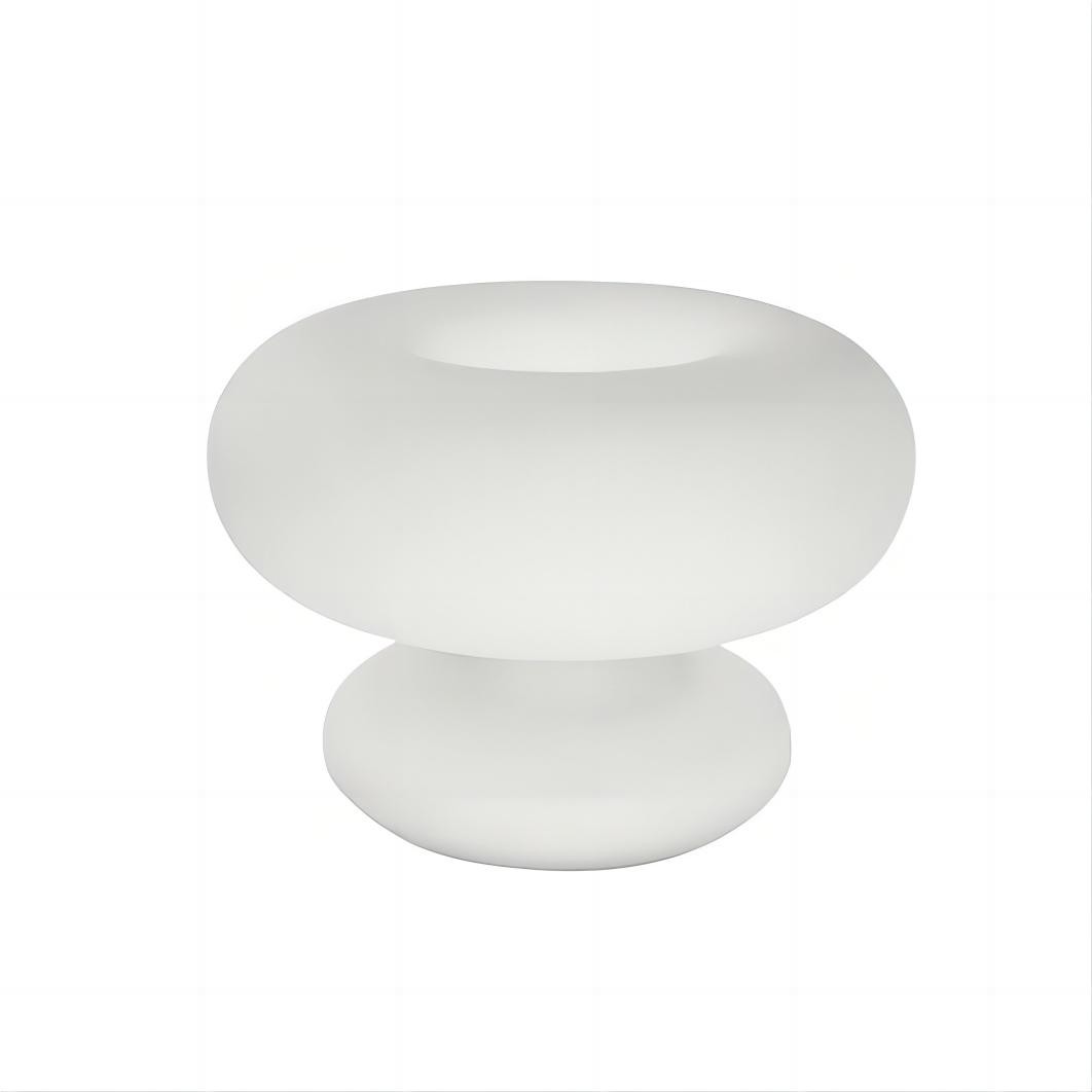 Wit glazen paddenstoel donut Bauhaus tafellamp HL102