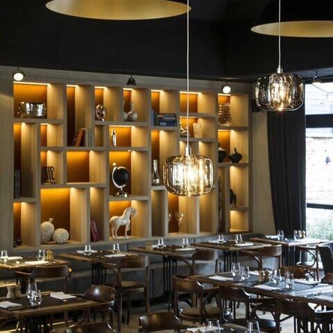Cubie kroonluchter rookglas bol hanglamp voor kookeiland