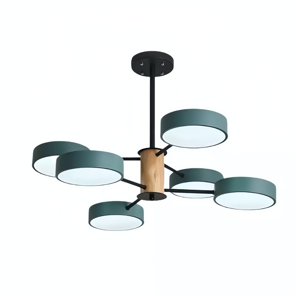 Scandinavische kroonluchter met houten takken - Sputnik Disc LED-lamp HL1352