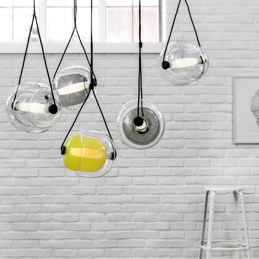 LED Capsula Hanglamp Gekleurd Glas