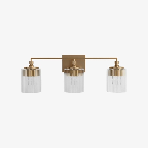 Lirra 3-lichts dimbare badkamerlamp van glas en metaal - Modern design voor badkamer en slaapkamer HL1949