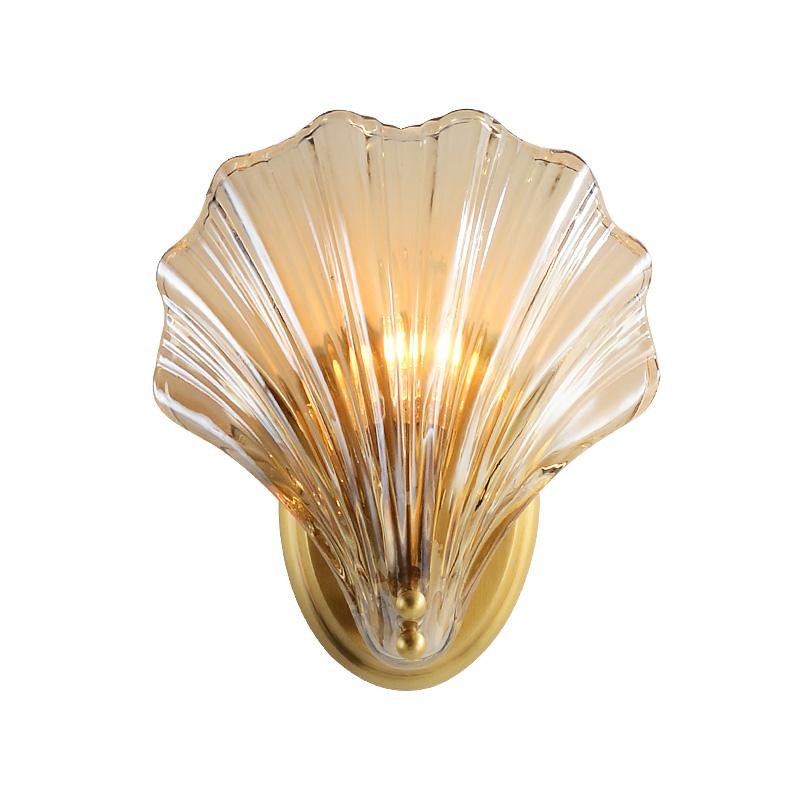 Moderne glazen design wandlamp in schelpvorm HL61