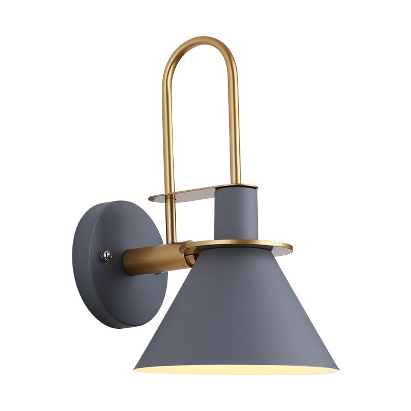 Scandinavische Macaron metalen wandlamp met trompet HL55