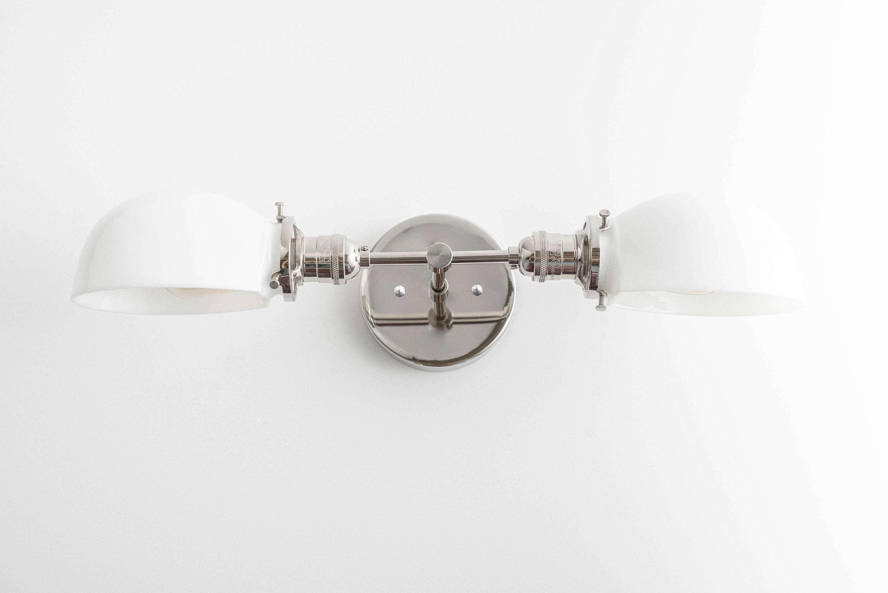 Ornato Luxe Mid-Century Vanity Light - Badkamerarmatuur van messing met opaalglas HL1688