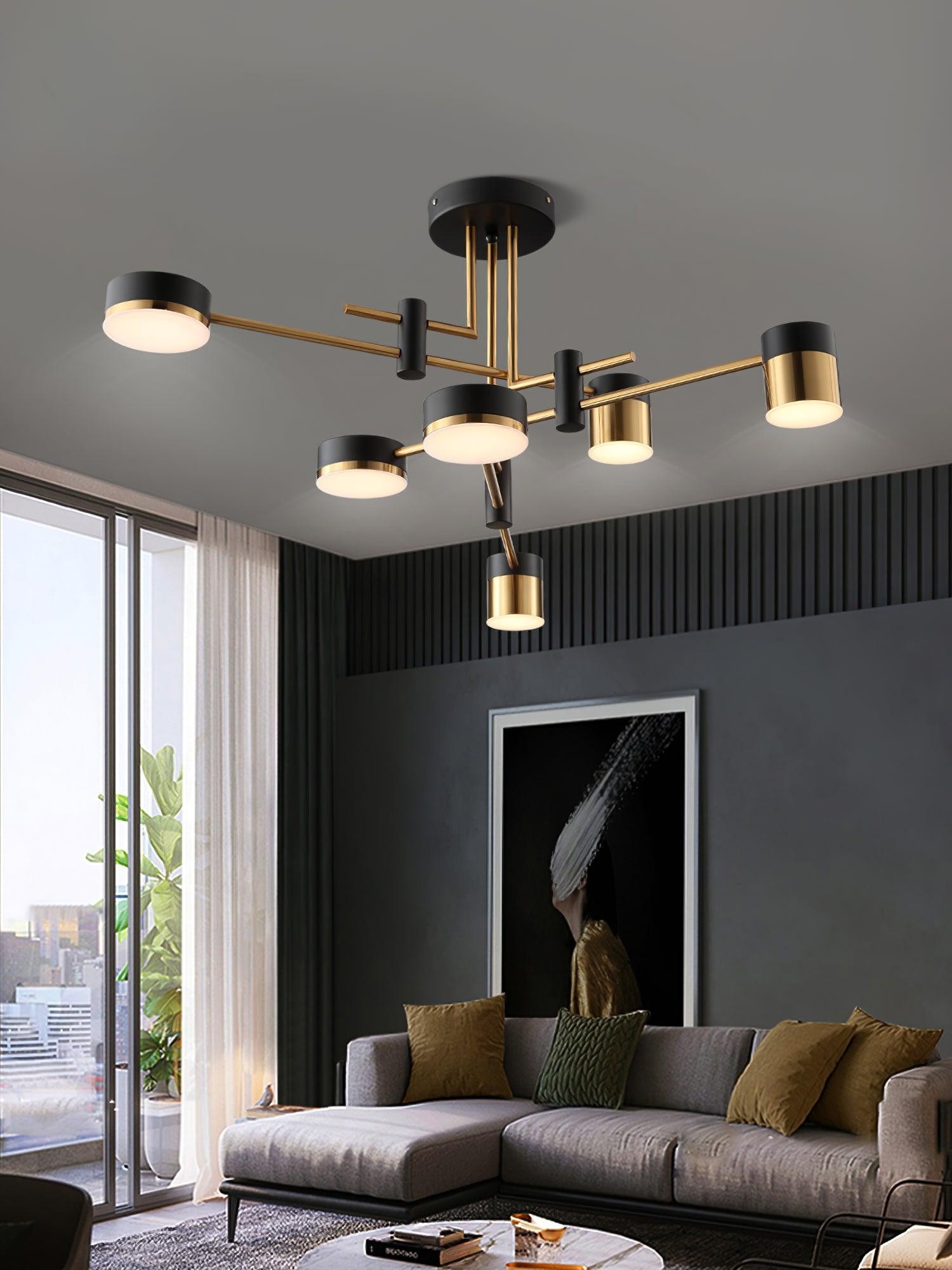 Luxe Spider Sputnik Design Metalen Schijf Plafondlamp HL1090