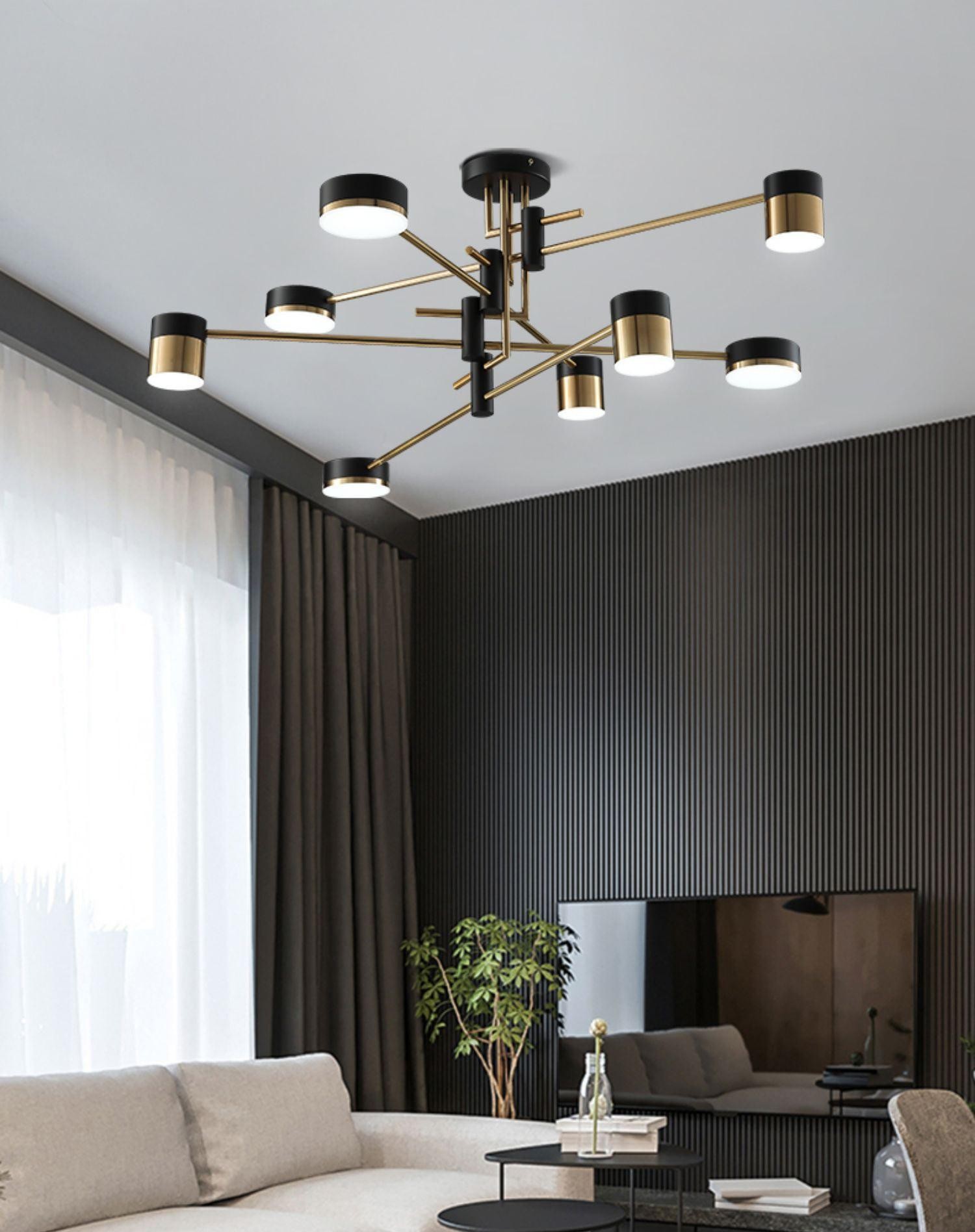 Luxe Spider Sputnik Design Metalen Schijf Plafondlamp HL1090