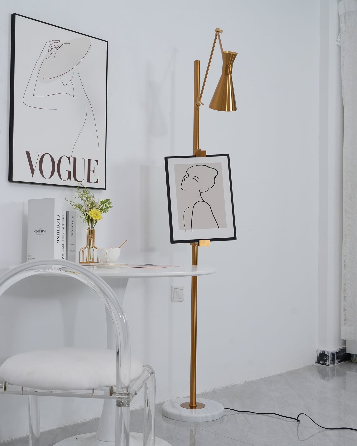 Met frameondersteuning staande lamp HL1201