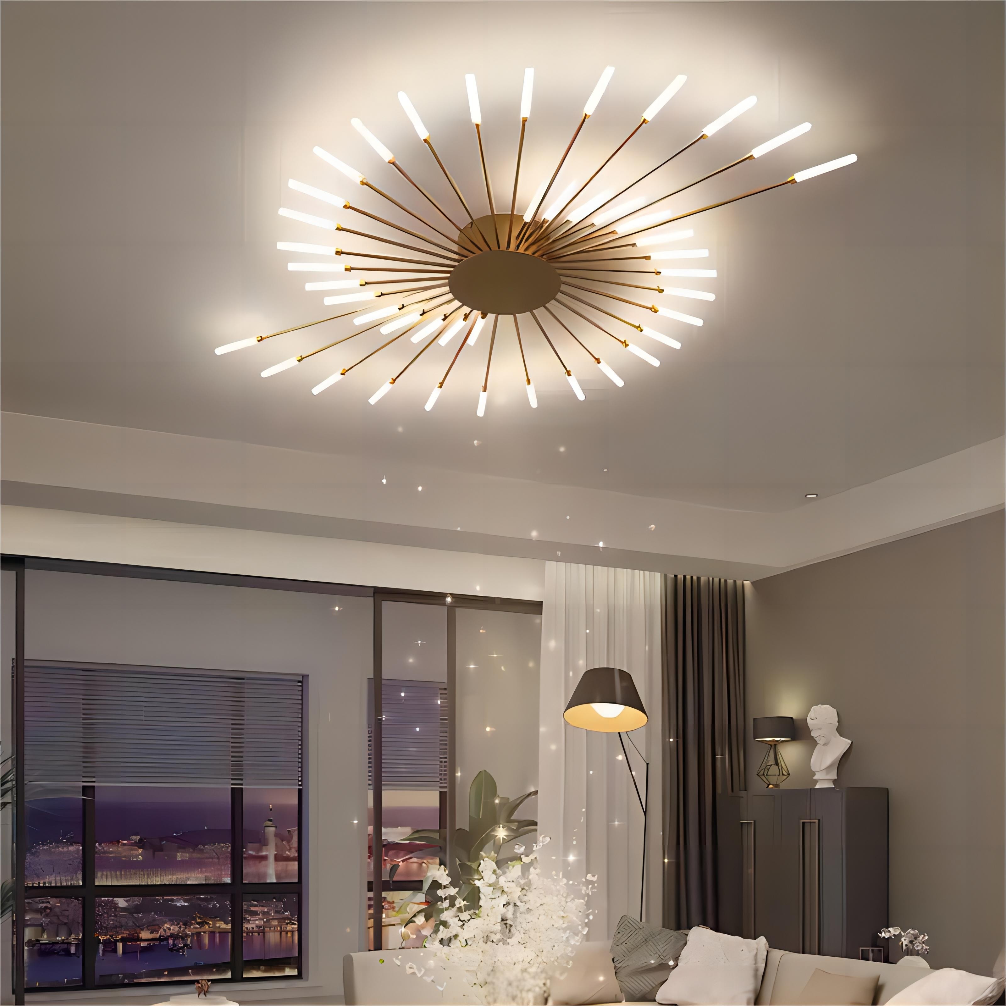 Moderne Spoetnik vuurwerk LED vertakkingsplafondlamp HL108