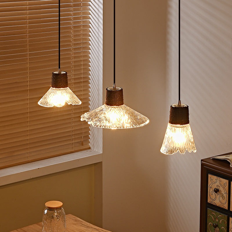 Nordic henneptouw glazen hanglamp HL1209