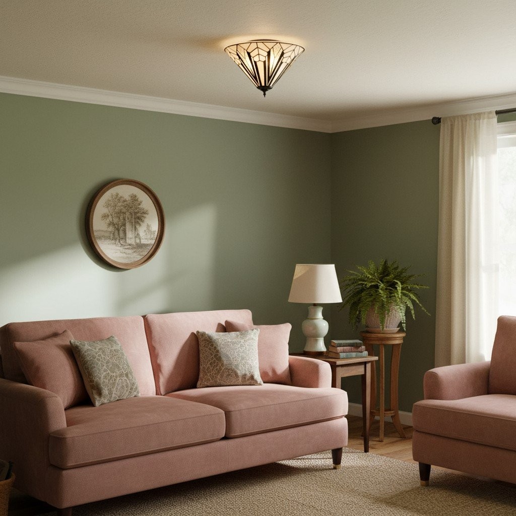 TF Astoria Modern Deco plafondlamp met getextureerd glas - Elegante woonlamp HL2244