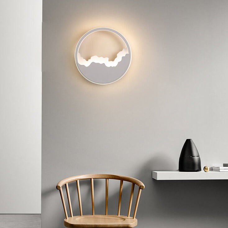WaveGlow - Moderne ovale LED wandlamp van ijzer met een verfijnd golfdesign HL1212