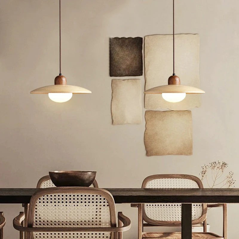 Scandinavische hanglamp van bamboe en hout HL3474
