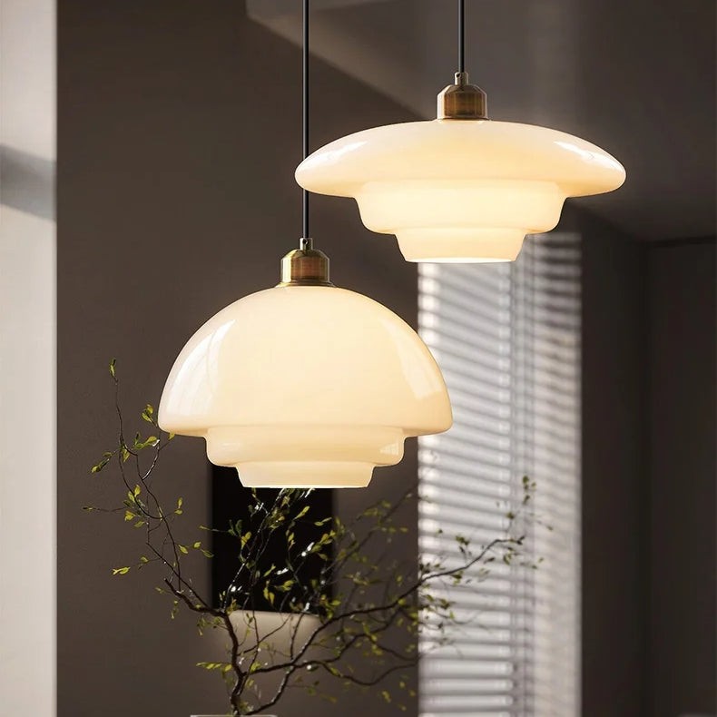 Art Deco Glazen Hanglamp - Elegante Sculpturale Hanglamp Voor Eetkamer en Keuken HL190