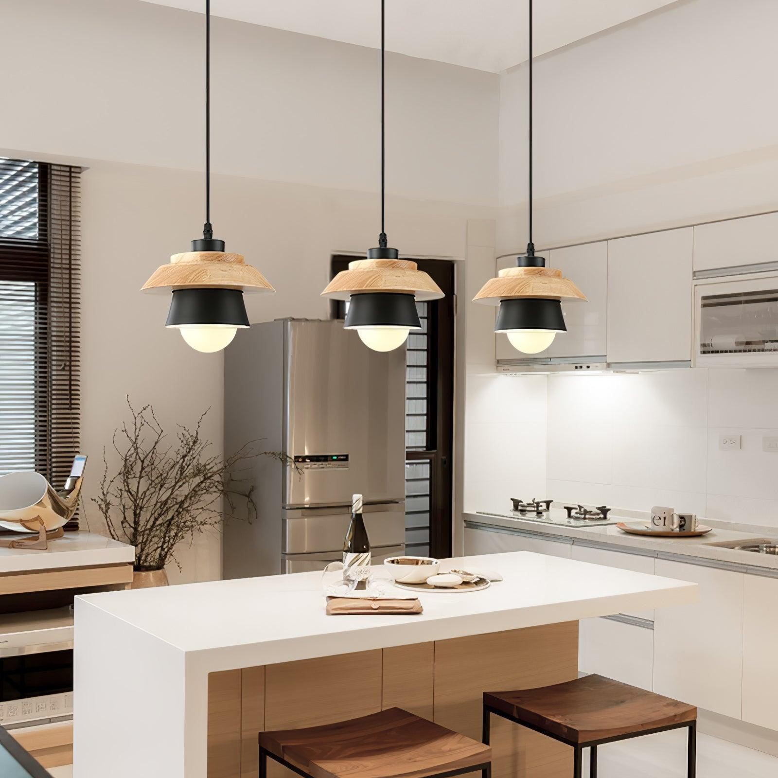 Hanglamp van steenhout HL728