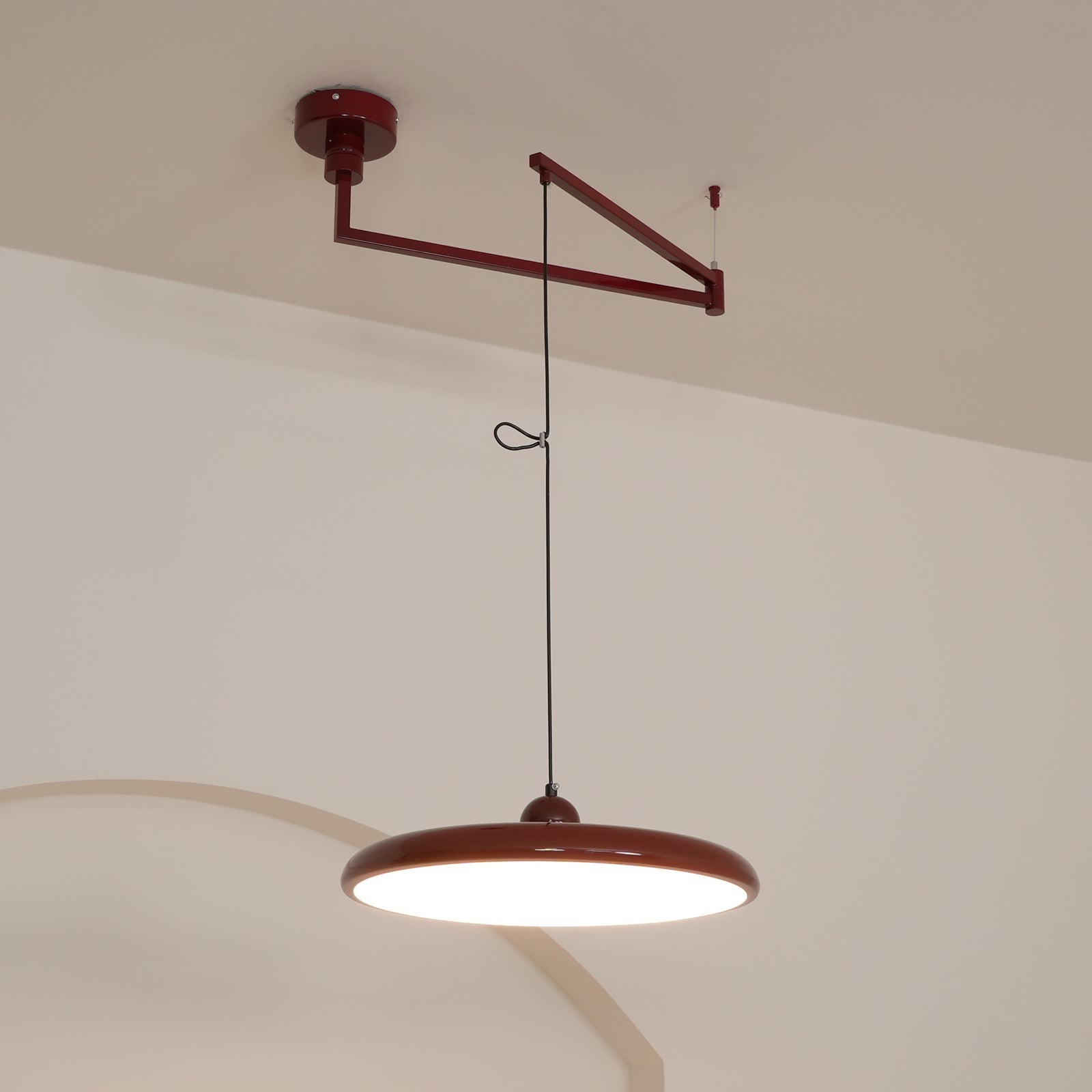 Eenvoudige moderne verstelbare hanglamp met zwenkarm HL885