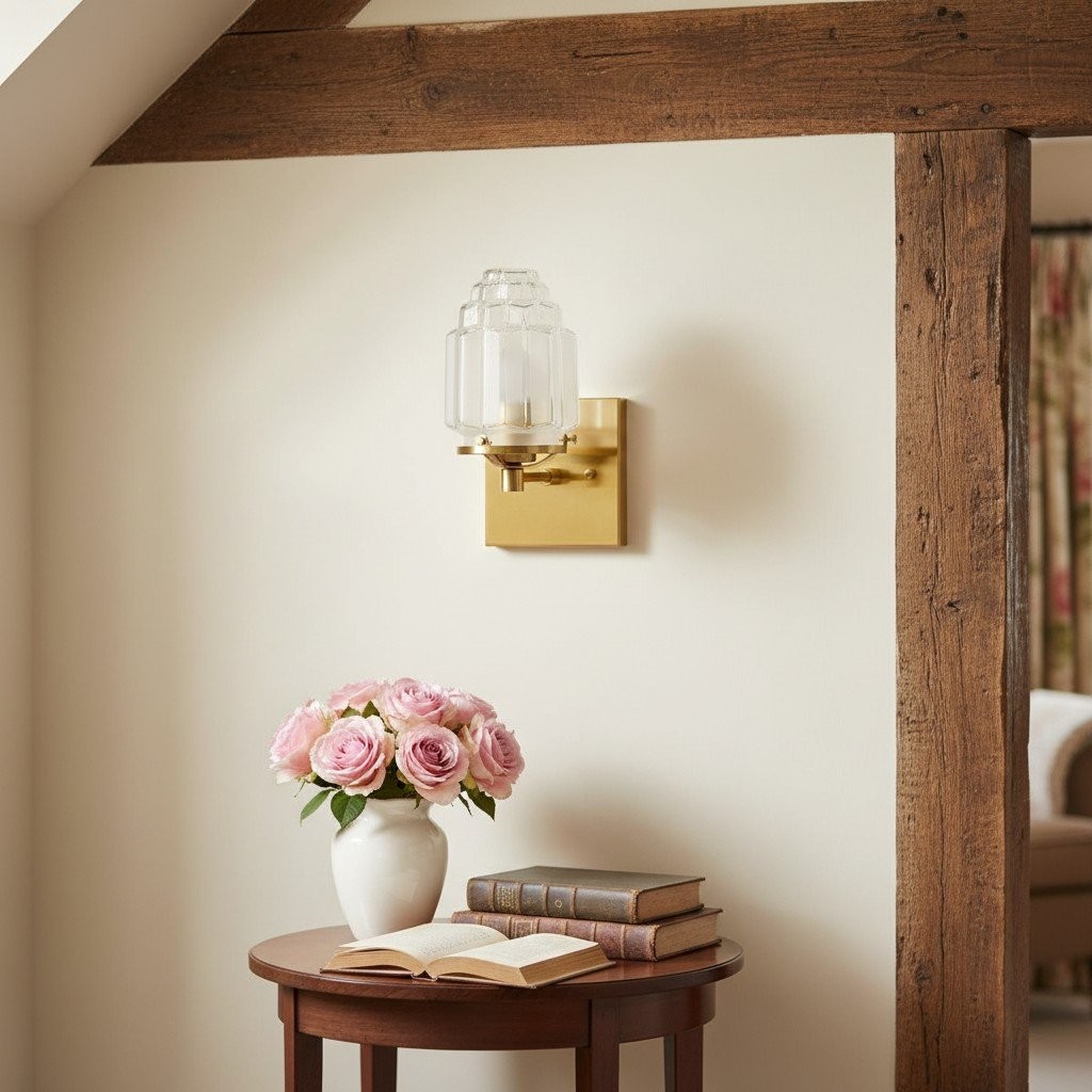 Tierlux Glazen Art Deco Wandlamp - Glazen Gematteerde Bollen met Wolkenkrabberbol HL1656