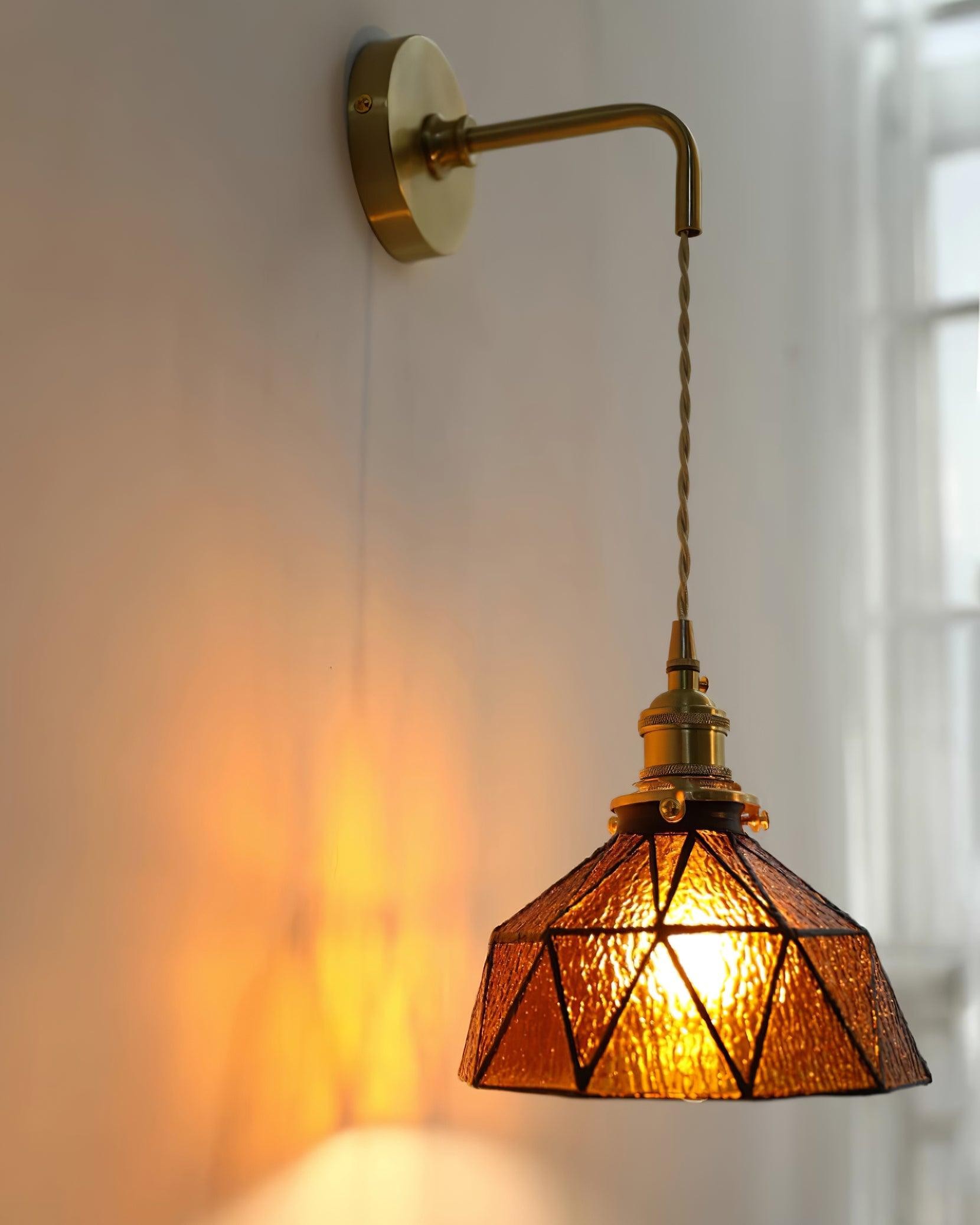 Retro pastorale glazen wandlamp HL781