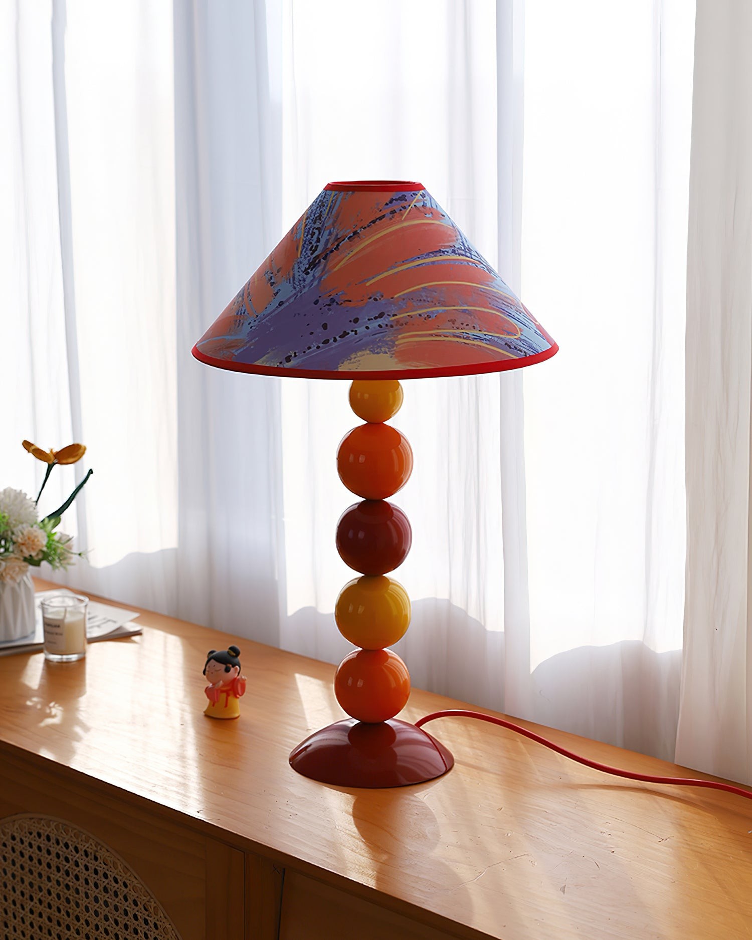 Retro kleurrijke stapelbare bal tafellamp HL724