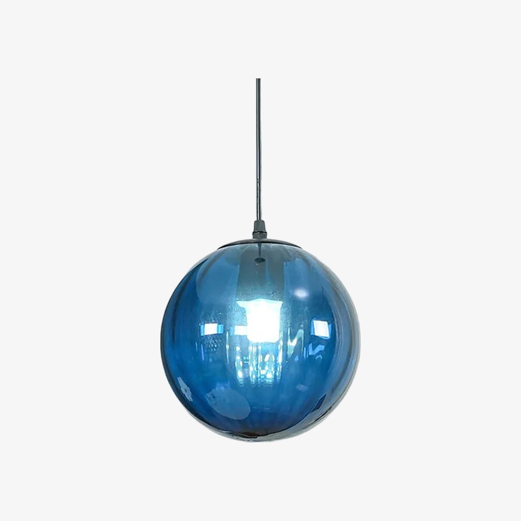 Lunorie hanglamp met glazen bol van ijzer en metaal – een stijlvolle, verstelbare hanglamp voor eetkamers HL2351