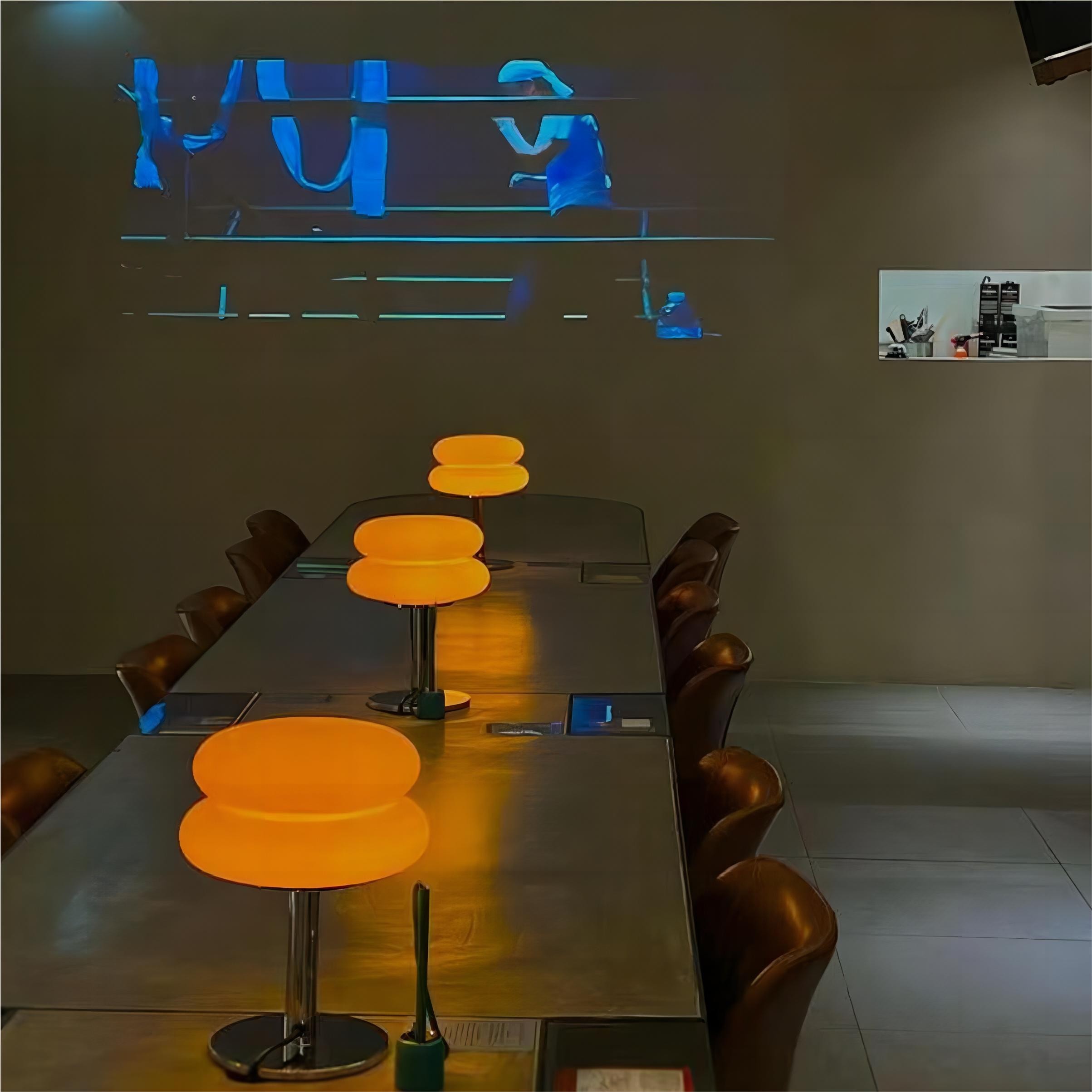 Bauhaus Dubbele Glazen Tafellamp - Sculpturale Gelaagde Nachtlamp voor Slaapkamer en Bureau HL22