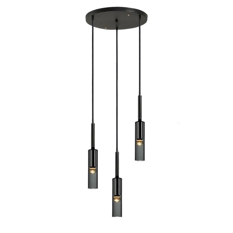 Moderne cilindrische glazen hanglamp HL961