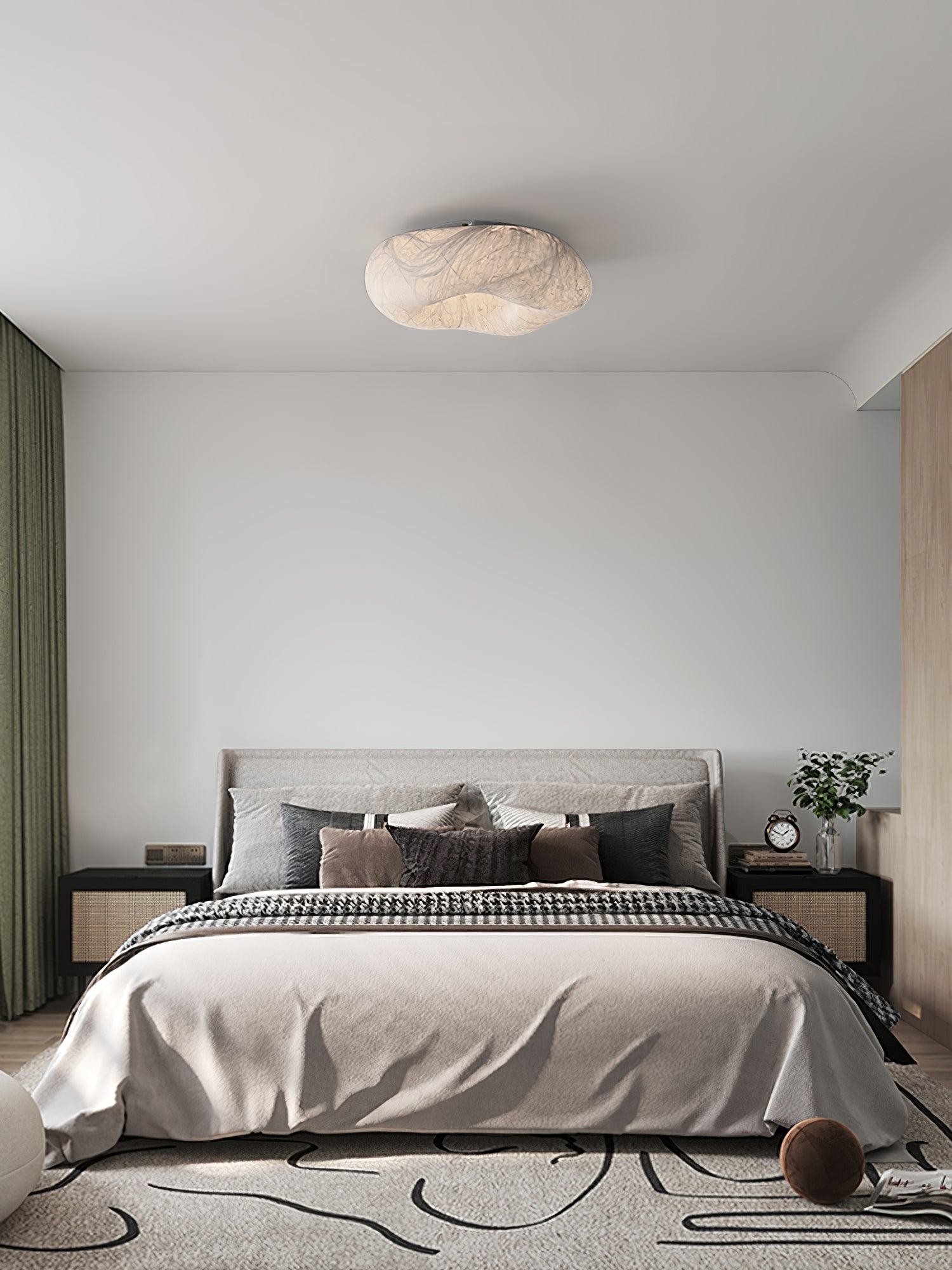 Moderne eenvoudige zijden LED-plafondlamp voor de woonkamer HL920