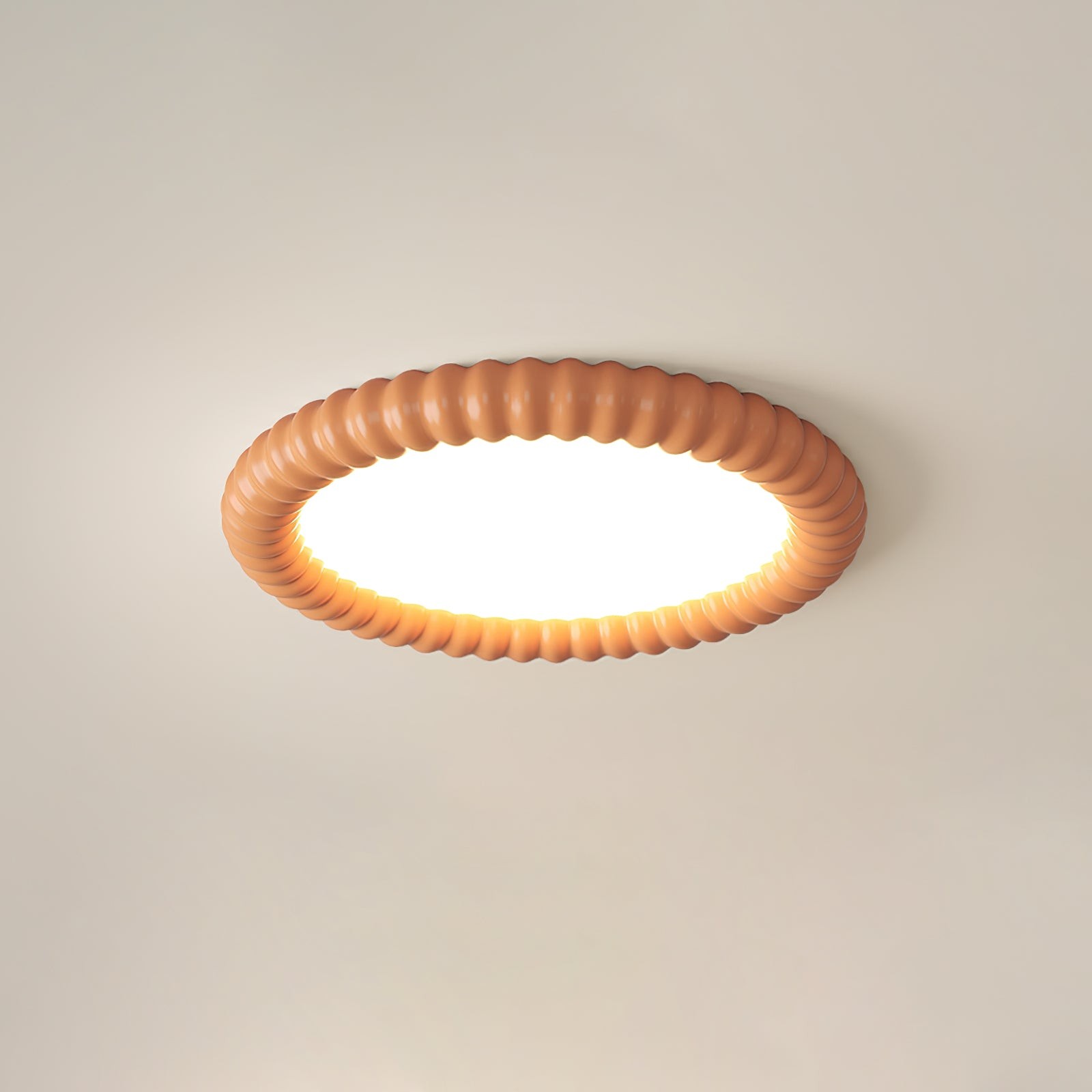 Crèmekleurige stijl rimpelring plafondlamp HL774