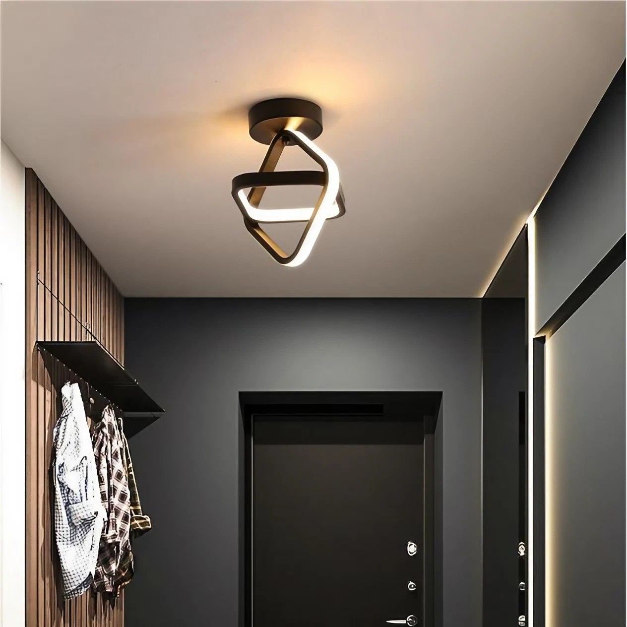 Nordic Ribbon gekruiste cirkel plafondlamp HL195