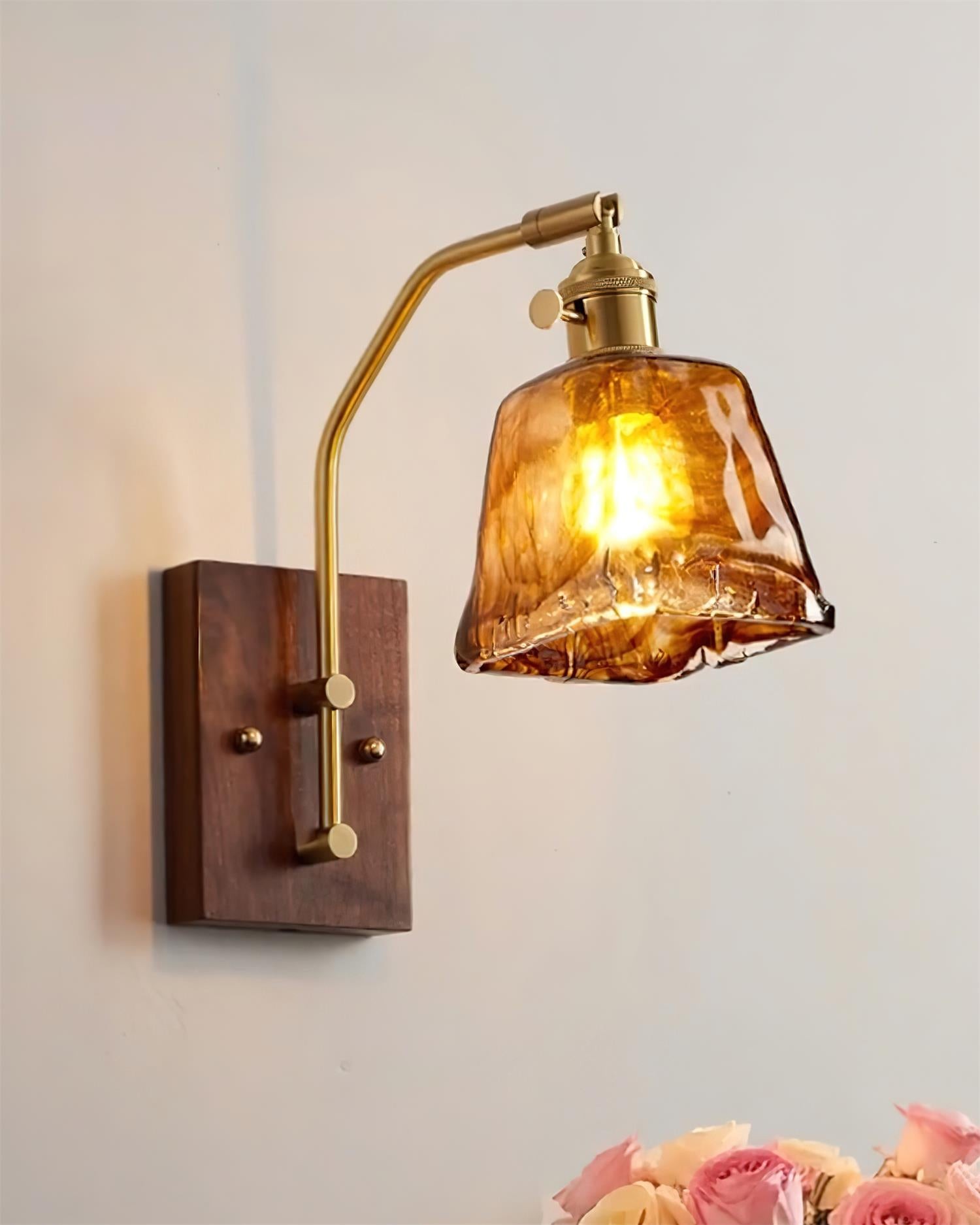 Vintage Morning Glory-vormige wandlamp HL842