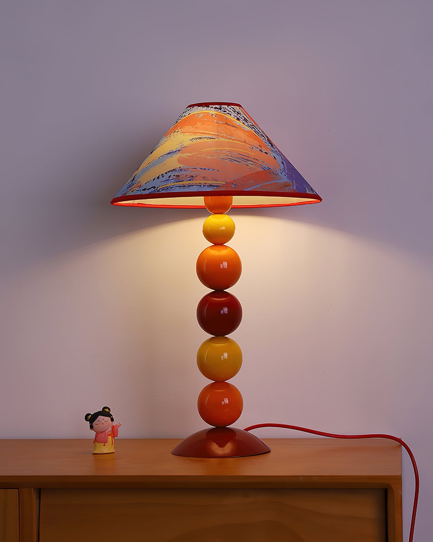 Retro kleurrijke stapelbare bal tafellamp HL724