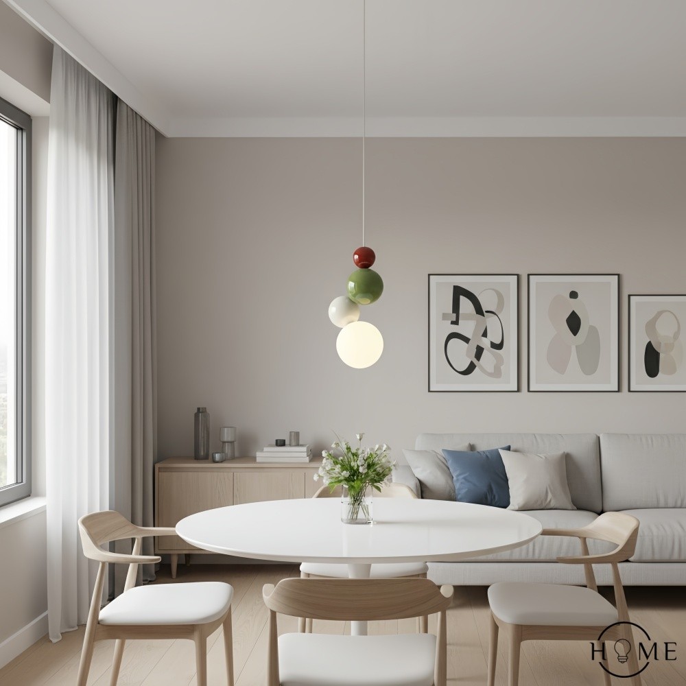 Nordic stijl bolvormige veelkleurige hanglamp HL933